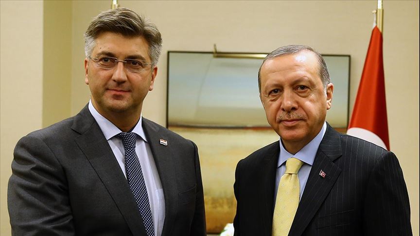 Cumhurbaşkanı Erdoğan, AB Dönem Başkanı Hırvatistan’ın Başbakanı Plenkovic ile telefonda görüştü