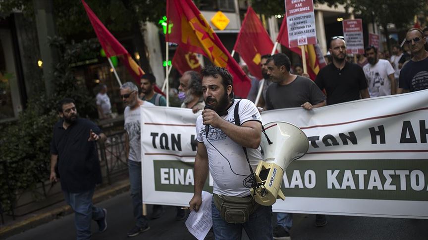 Yunanistan’da gösterileri kısıtlama tasarısı protesto edildi