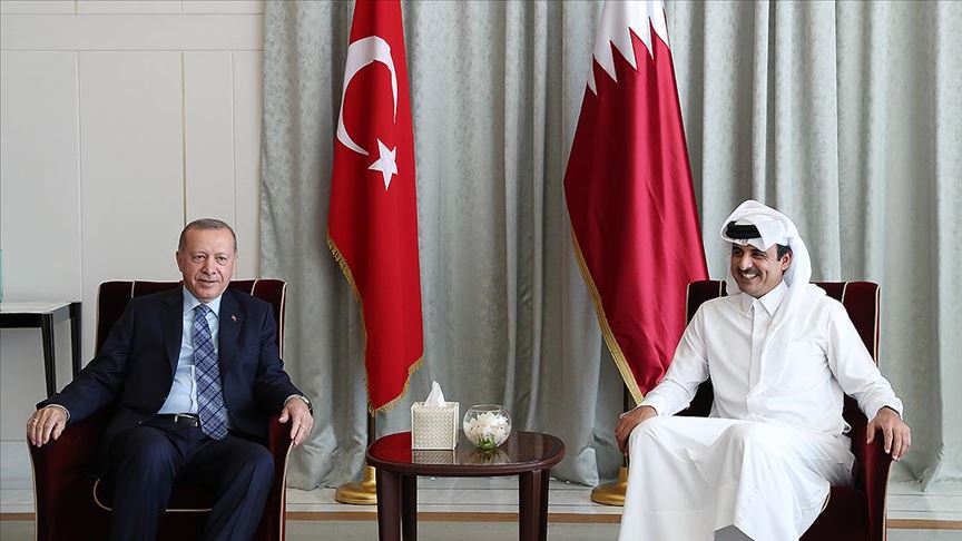 Cumhurbaşkanı Erdoğan ile Katar Emiri Al Sani bir araya geldi