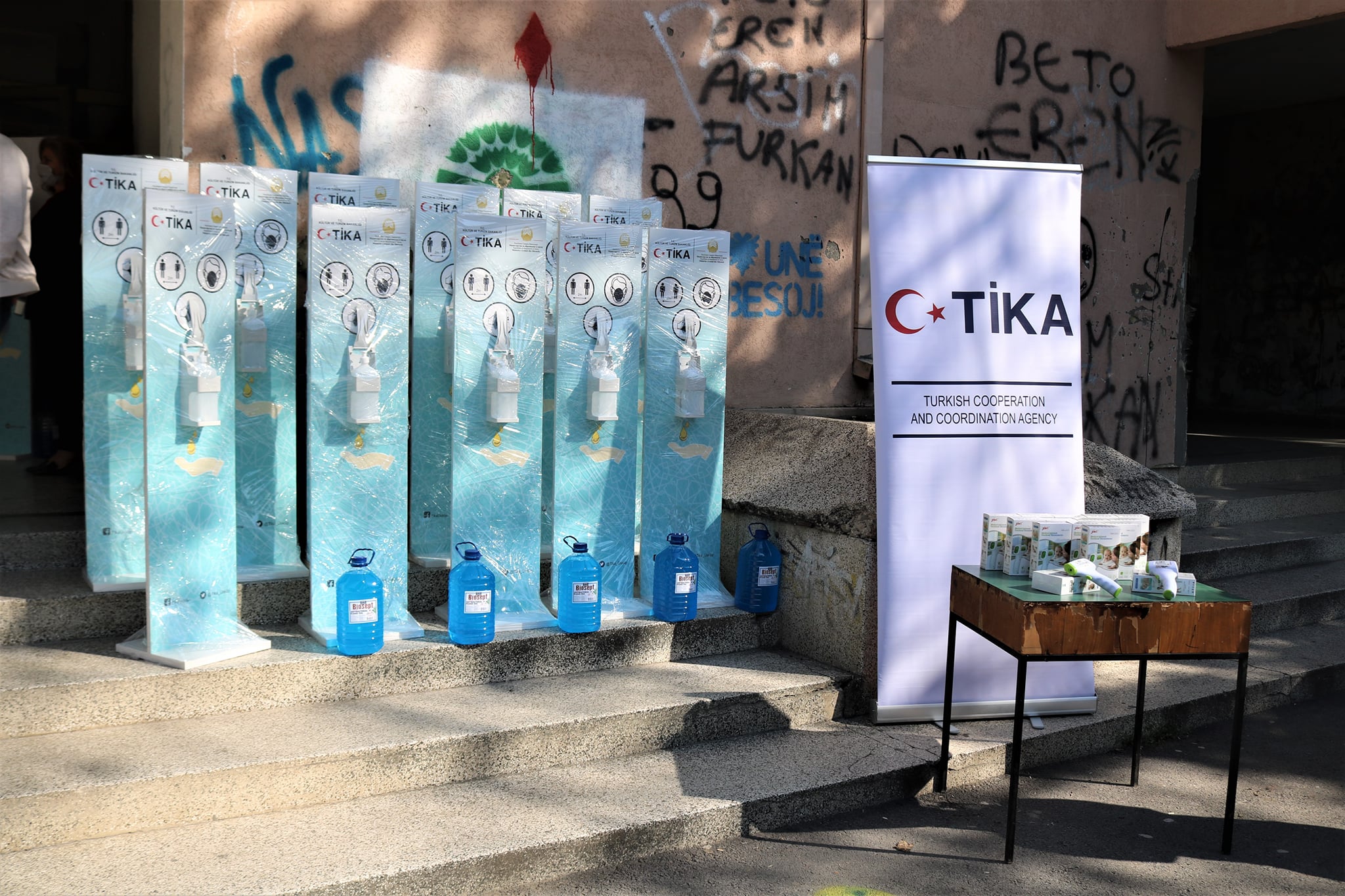 TİKA’dan Kuzey Makedonya’daki ilkokullara Kovid-19’a karşı destek
