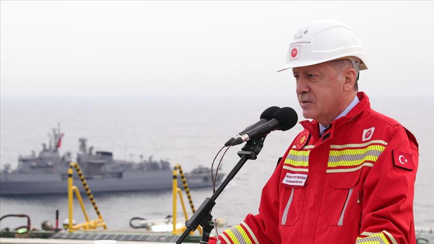 Cumhurbaşkanı Erdoğan: Sakarya Sahası’nın Tuna-1 bölgesindeki toplam doğal gaz rezervi 405 milyar metreküpü buldu