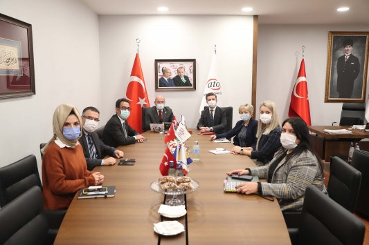 Bosna Hersek Büyükelçisi Alagiç, ATO Başkanı Baran’ı ziyaret etti