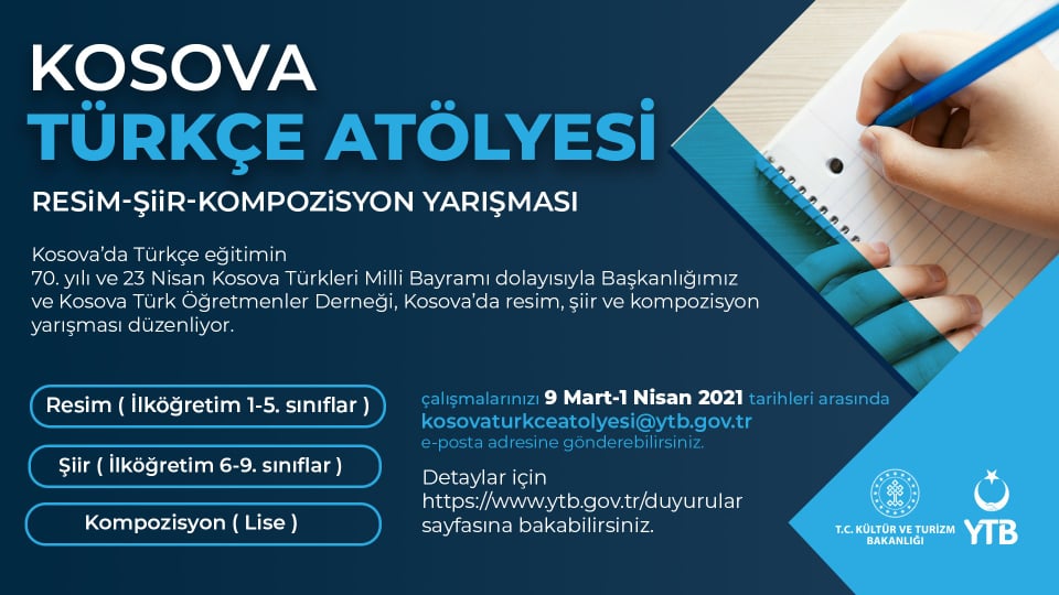 “Kosova Türkçe Atölyesi” yarışması başvuruları başladı