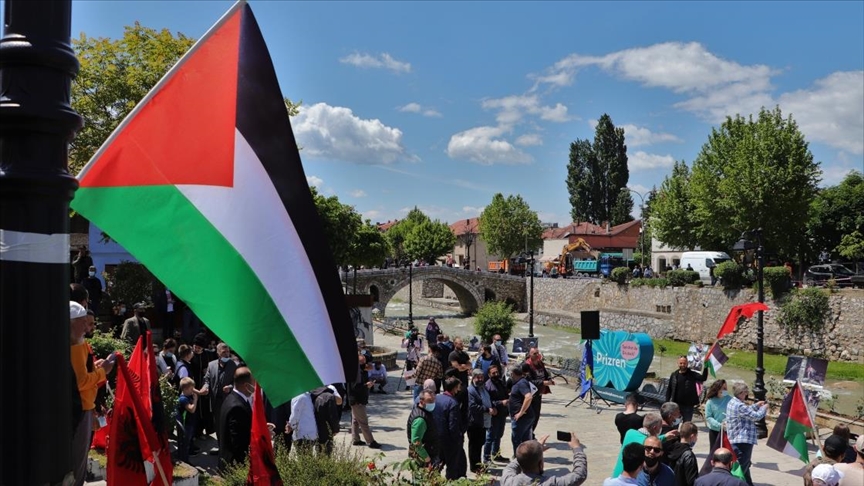 Kosova’da Filistin’e destek gösterisi düzenlendi