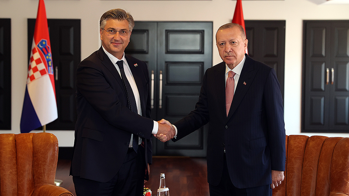 Cumhurbaşkanı Erdoğan, Hırvatistan Başbakanı Plenkoviç’i kabul etti