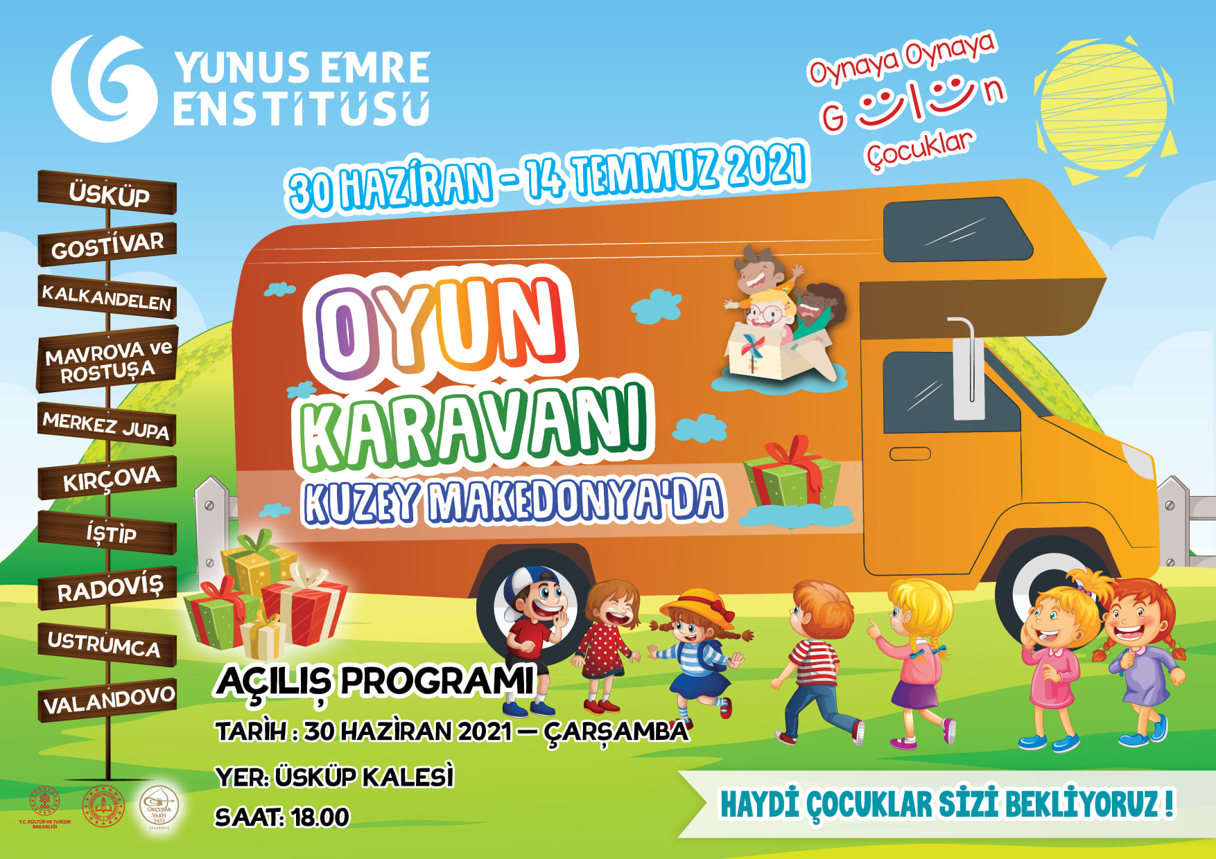 Kuzey Makedonyalı çocuklar ‘Oyun Karavanı Projesi’ ile buluşacak