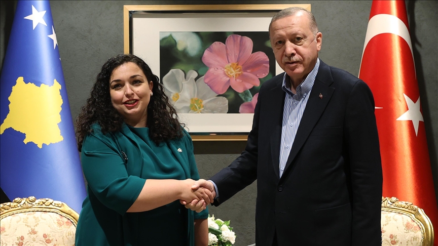 Kosova Cumhurbaşkanı Osmani, Türkiye Cumhurbaşkanı Erdoğan ile görüştü