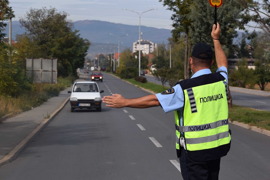 Başkent Üsküp’te 206 trafik cezası kesildi