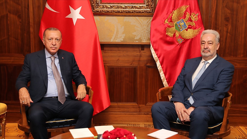 Türkiye Cumhurbaşkanı Erdoğan, Karadağ Başbakanı Krivokapiç’i kabul etti