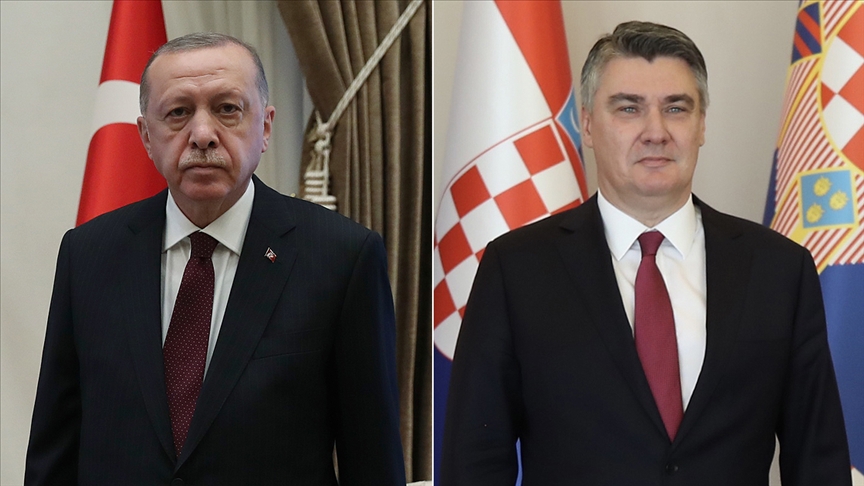 Cumhurbaşkanı Erdoğan, Hırvatistan Cumhurbaşkanı Milanoviç ile telefonda görüştü