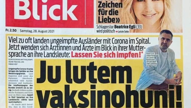 İsviçre medyalarından Balkan dillerinde “aşı olun” çağrısı