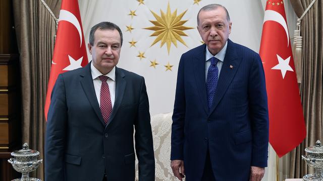 Cumhurbaşkanı Erdoğan, Sırbistan Ulusal Meclis Başkanı Daçiç’i ağırladı