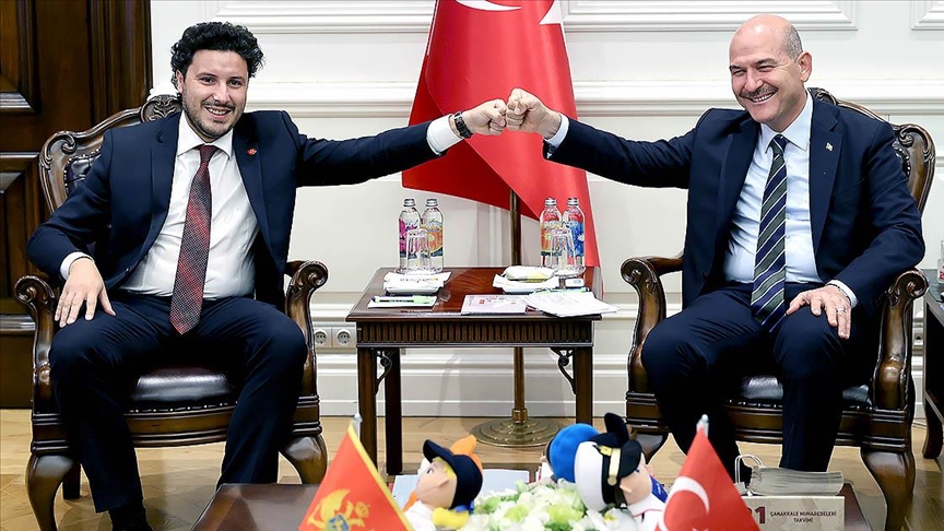 Türkiye İçişleri Bakanı Soylu, Karadağ Başbakan Yardımcısı Abazoviç ile görüştü