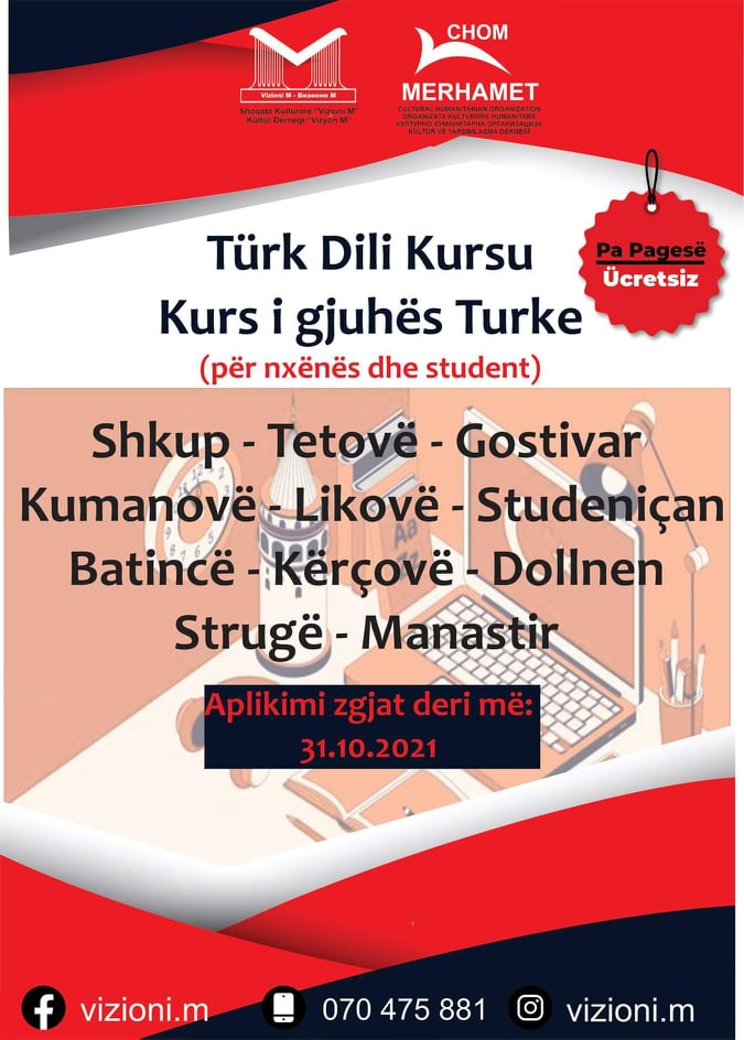 Vizion-M Derneği’nin düzenlediği ücretsiz Türkçe kursları başvuruları başladı