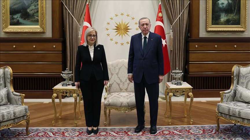 Türkiye Cumhurbaşkanı Erdoğan, Arnavutluk Meclis Başkanı Nikolla’yı kabul etti