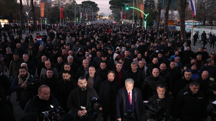 Arnavutluk’ta “Açık Balkan” girişimine karşı protesto düzenlendi