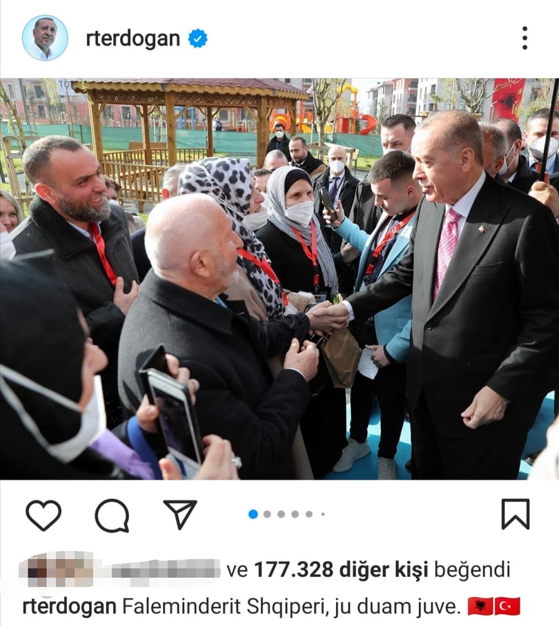 Türkiye Cumhurbaşkanı Erdoğan’dan Arnavutça paylaşım