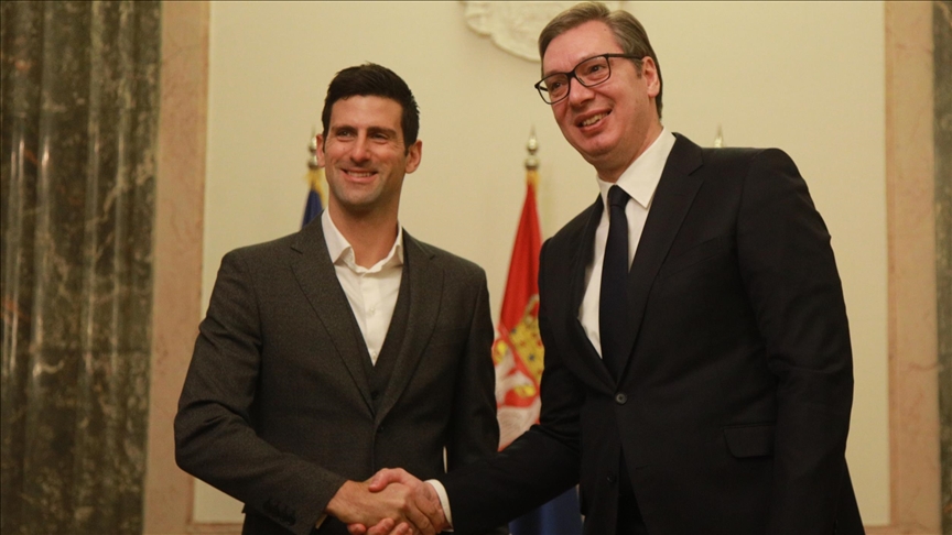 Sırbistan Cumhurbaşkanı Vucic, tenisçi Novak Djokovic’i kabul etti