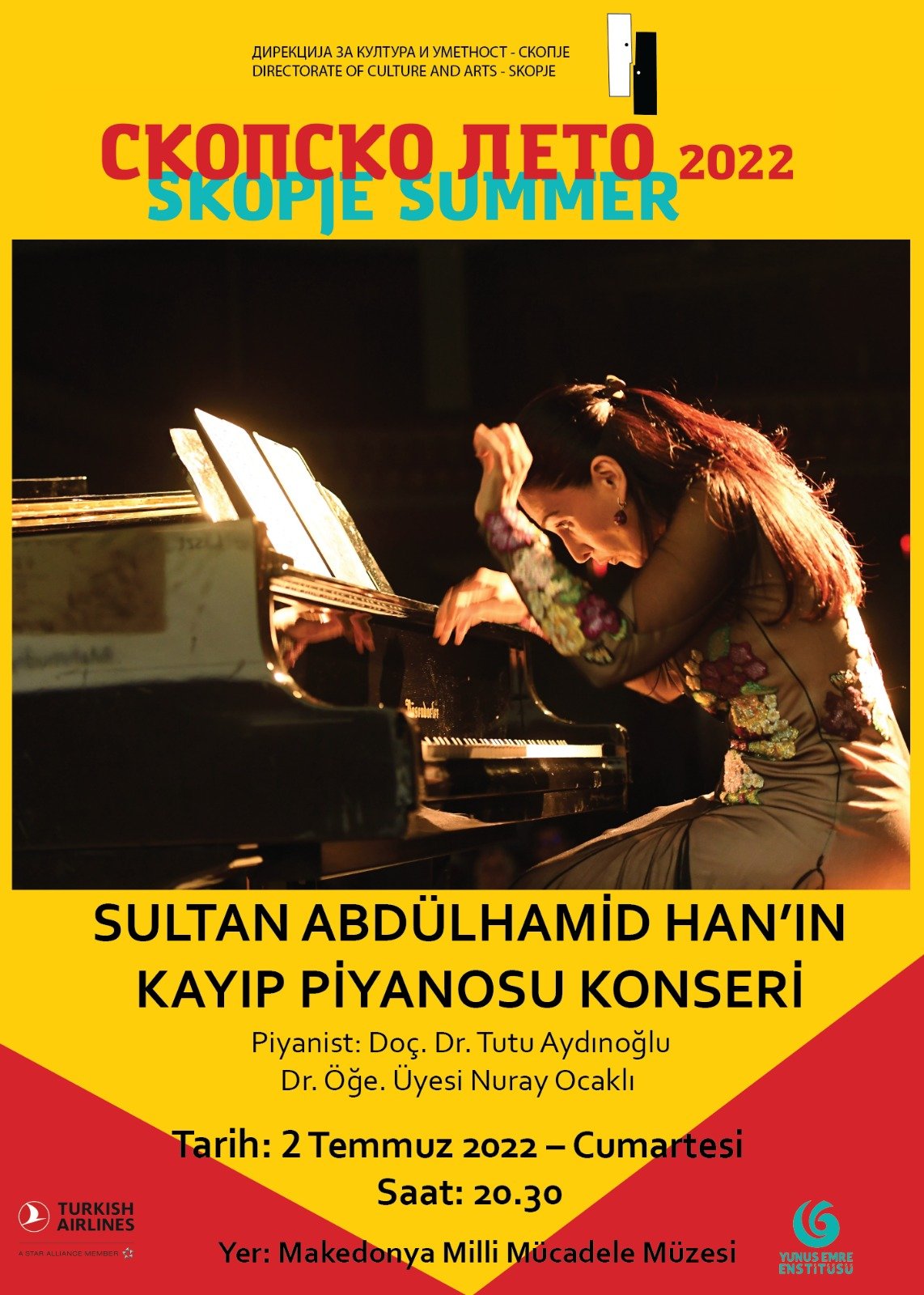“Sultan II. Abdülhamid Han’ın Kayıp Piyanosu” Üsküp’te sanat severler ile buluşuyor