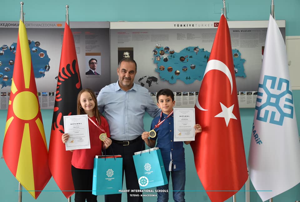 Maarif Makedonya Okulları öğrencileri matematik yarışmasında 2 altın madalya kazandı
