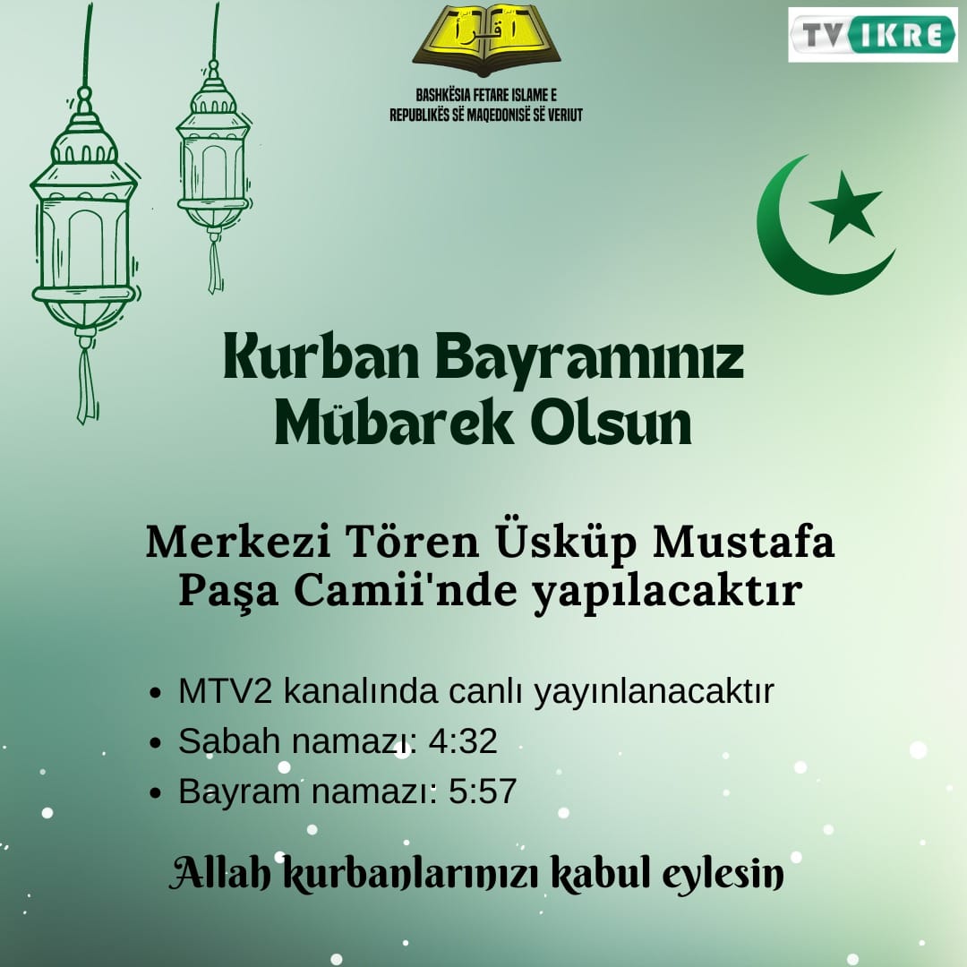 Kurban Bayramı namazı 5:57’de kılınacak