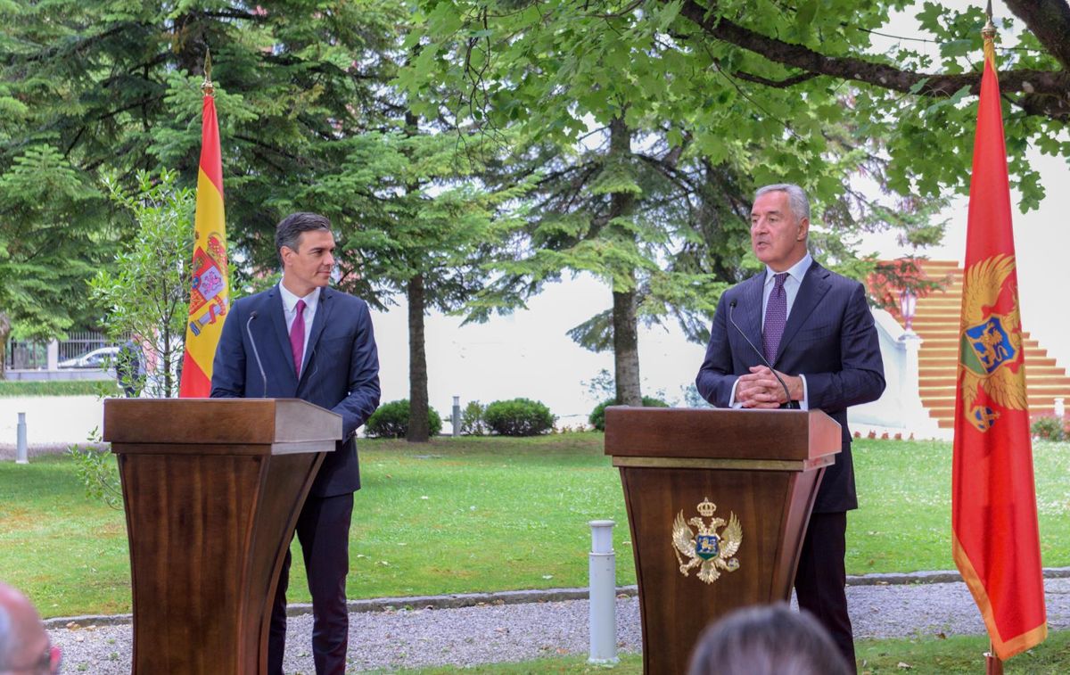 Karadağ Cumhurbaşkanı Djukanovic, İspanyol Başbakan Sanchez’i kabul etti