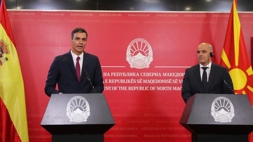 İspanya Başbakanı Pedro Sanchez, Kuzey Makedonya’da temaslarda bulundu