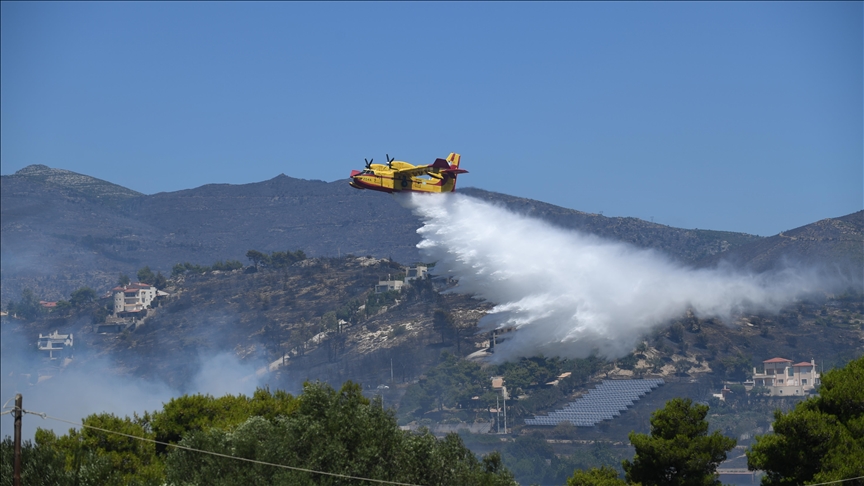 Yunanistan’ın Meriç bölgesindeki yangın yedinci gününde sürdü