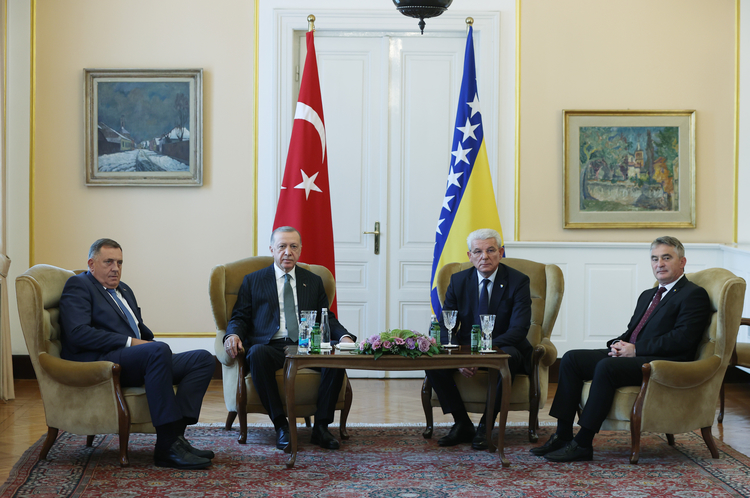Cumhurbaşkanı Erdoğan, Bosna Hersek Devlet Başkanlığı Konseyi Başkanı Caferoviç’le görüştü