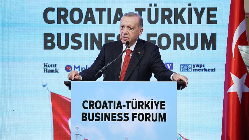 Cumhurbaşkanı Erdoğan Türkiye-Hırvatistan İş Forumu’nda konuştu