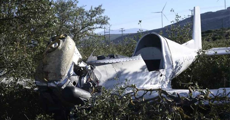 Yunanistan’da tek motorlu uçak düştü: 1 ölü￼