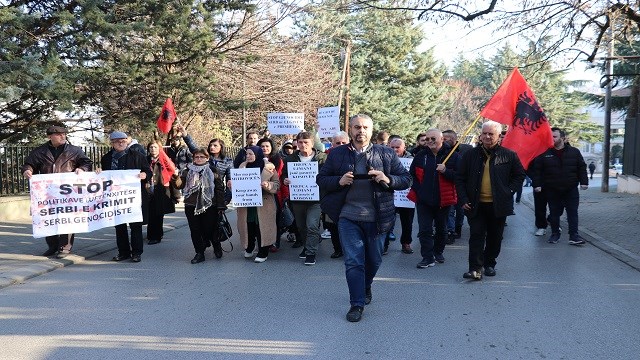 Kuzey Makedonya’da, Kosova’ya destek eylemi düzenlendi