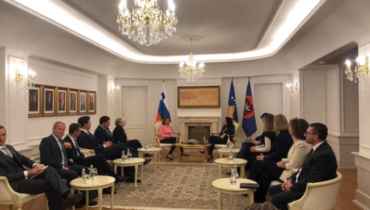 Kosova Cumhurbaşkanı, Slovenya Dışişleri Bakanı’nı kabul etti