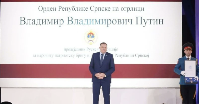 Dodik’ten Putin’e “Sırp Cumhuriyeti Nişanı”