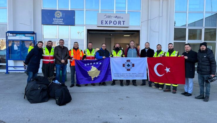 Kosova Arama ve Kurtarma Birliği’nden 6 kişilik ekip Türkiye’ye gitti