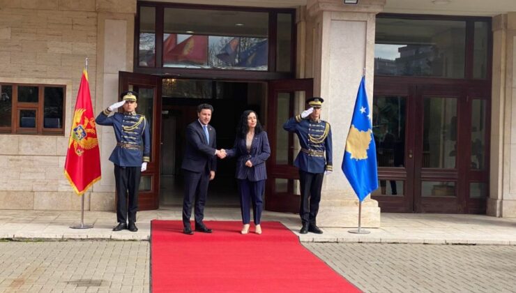 Kosova Cumhurbaşkanı Osmani, Karadağ Başbakanı Abazoviç’i kabul etti