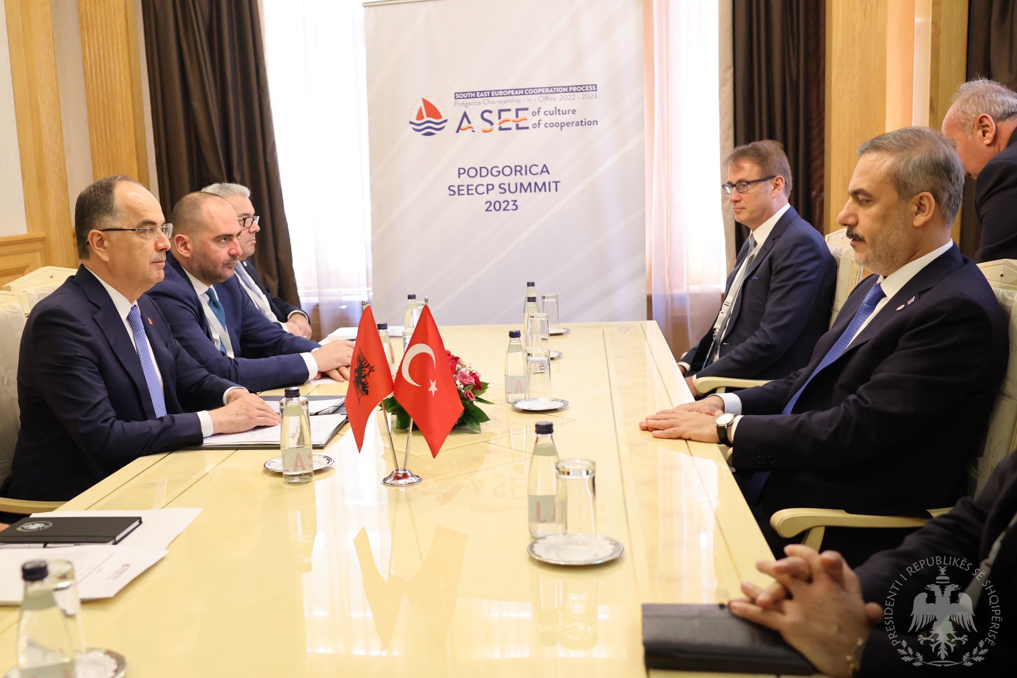 Türkiye Dışişleri Bakanı Fidan, Arnavutluk Cumhurbaşkanı Begaj ile görüştü