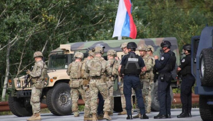 Amerikan KFOR’u ile EULEX Polisleri olay yerinde konuşlandı