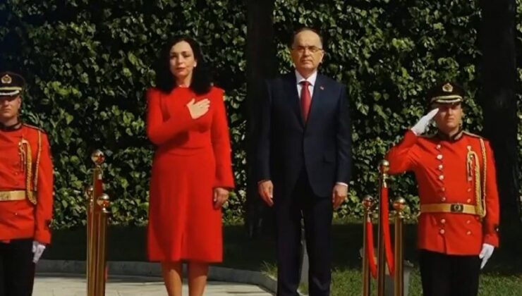 Kosova Cumhurbaşkanı Osmani, Arnavutluk’ta devlet töreniyle karşılandı