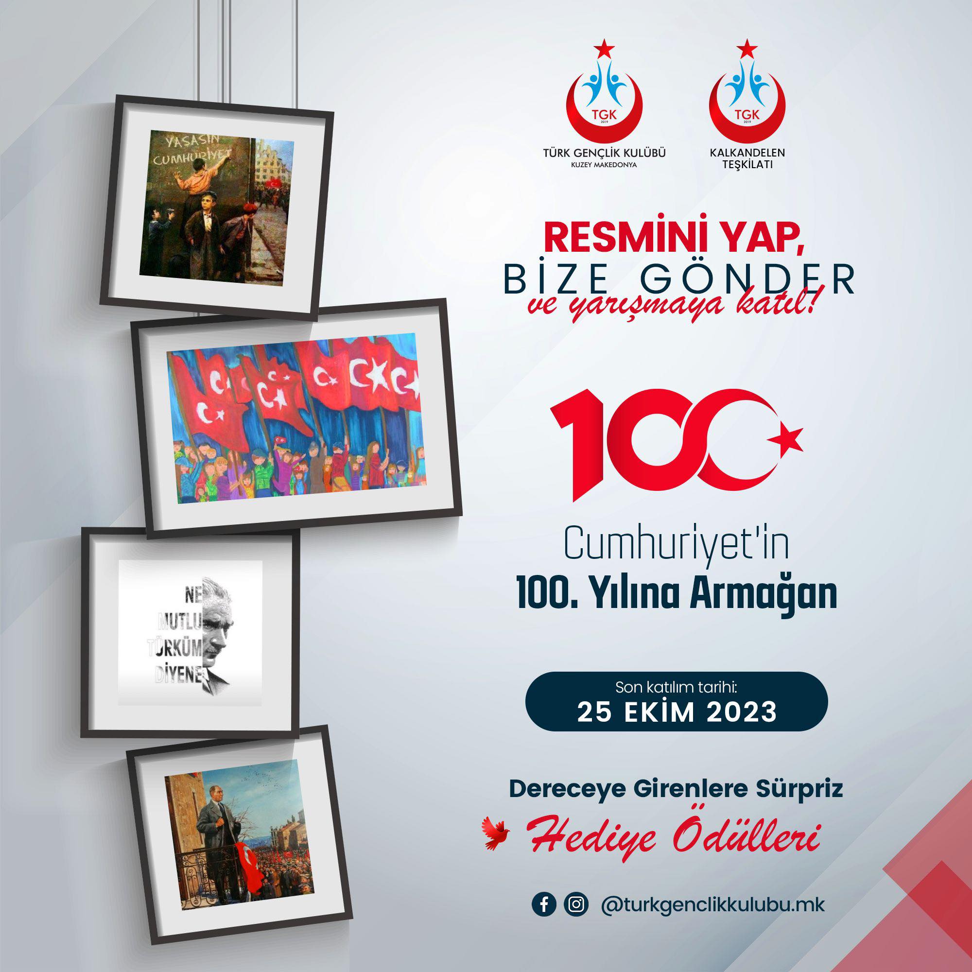 TGK Kalkandelen Teşkilatı, 29 Ekim Cumhuriyet Bayramı konulu resim yarışması düzenliyor