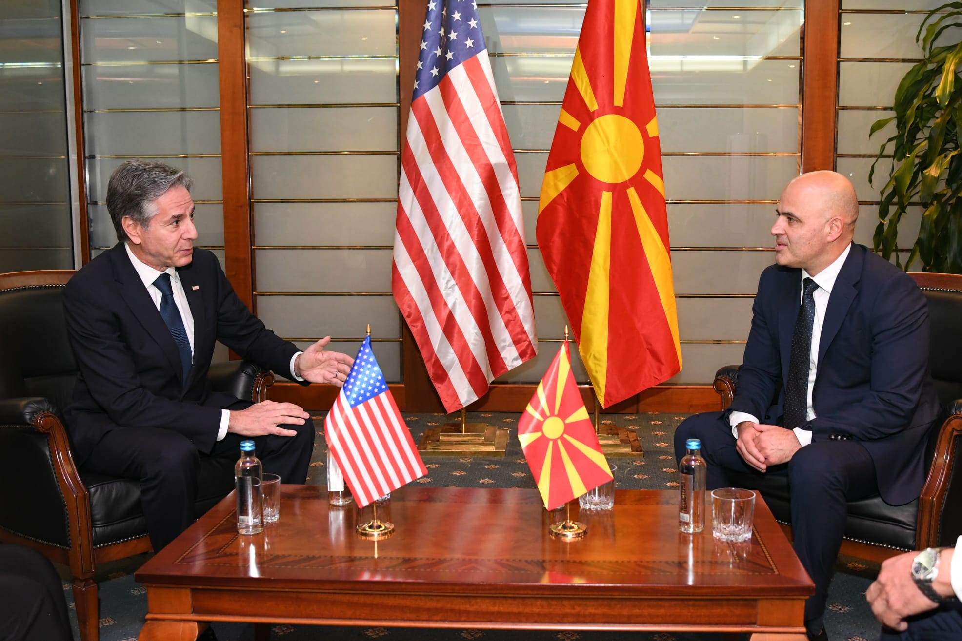 Başbakan Kovaçevski, ABD Dışişleri Bakanı Blinken ile görüştü
