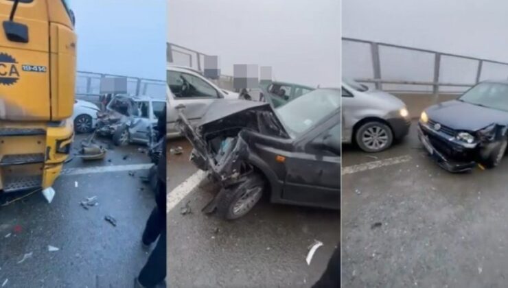 Kosova Ovası’nda onlarca aracın karıştığı zincirleme kaza meydana geldi