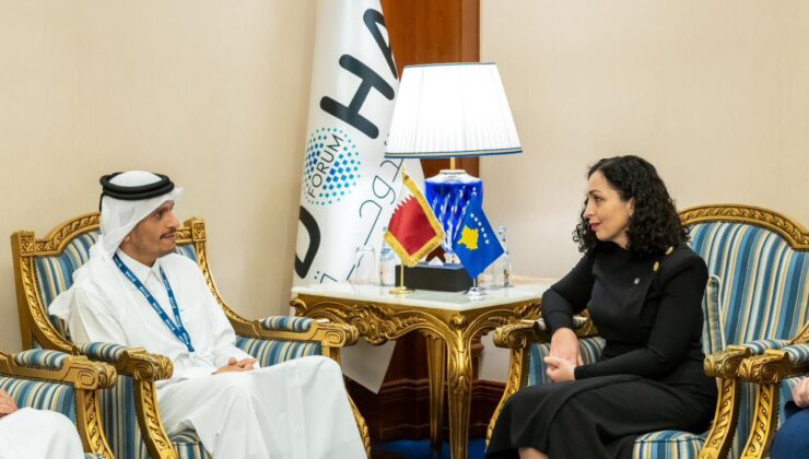 Kosova Cumhurbaşkanı Osmani, Katar Başbakanı ile bir araya geldi