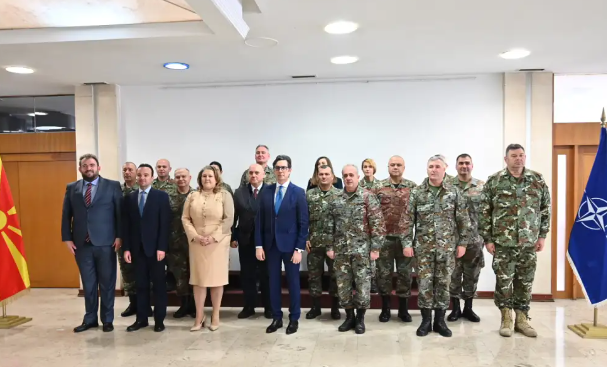 Ordunun yıl içinde uyguladığı faaliyetler Cumhurbaşkanı Pendarovski’ye sunuldu