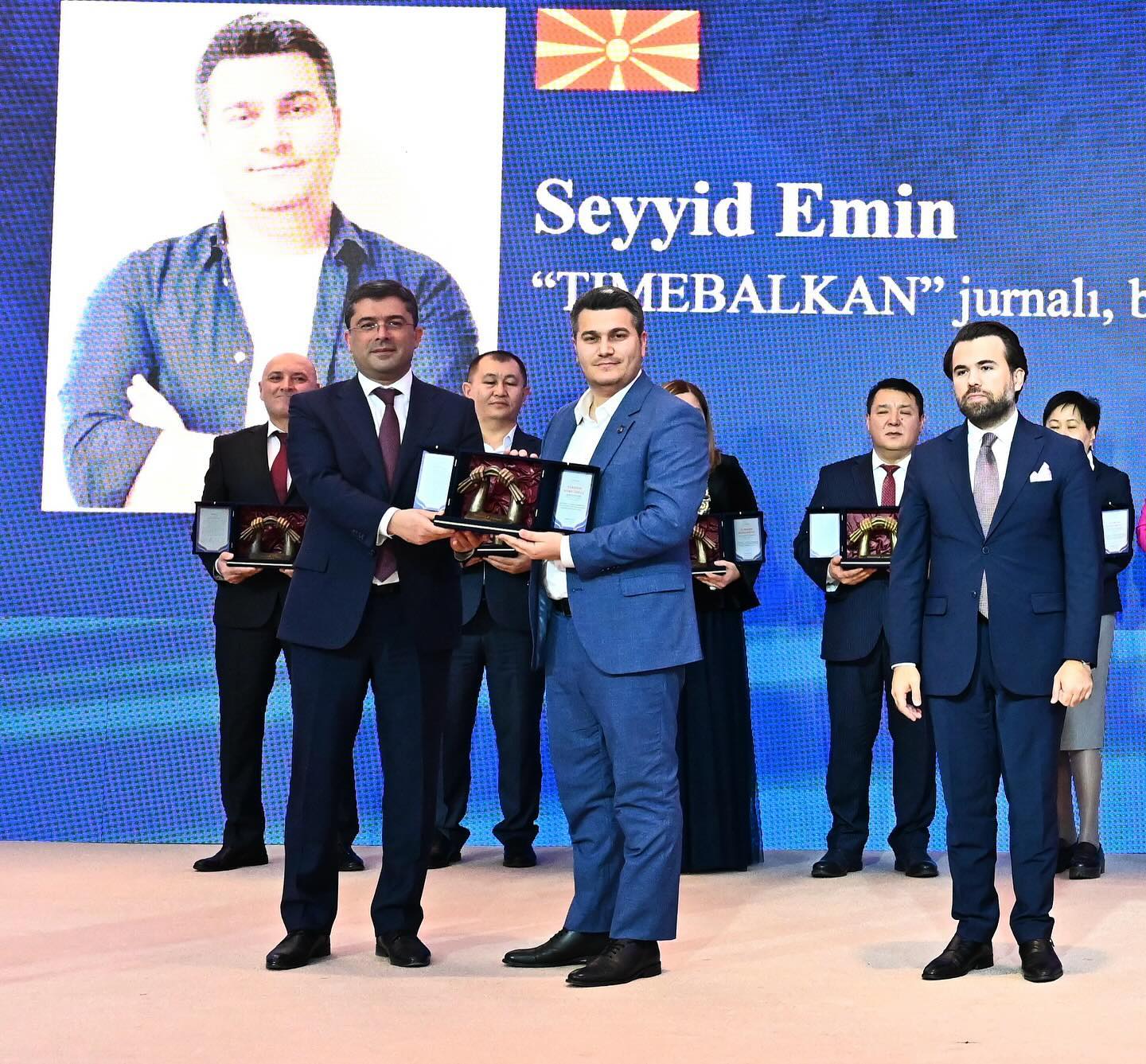TİMEBALKAN Genel Yayın Yönetmeni Seyyid Emin’e “TÜRKSOY 2023 Basın Ödülü”