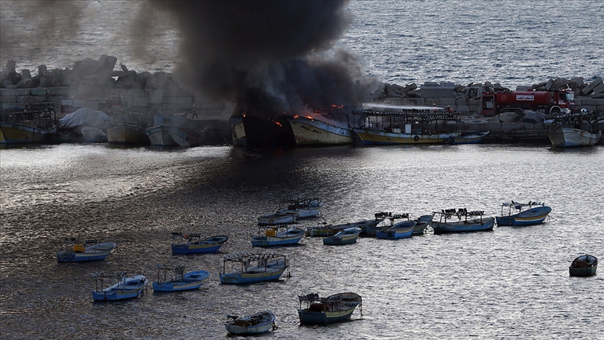 İsrail’in Gazze Şeridi’ne yönelik saldırıları balıkçıları da “vuruyor”