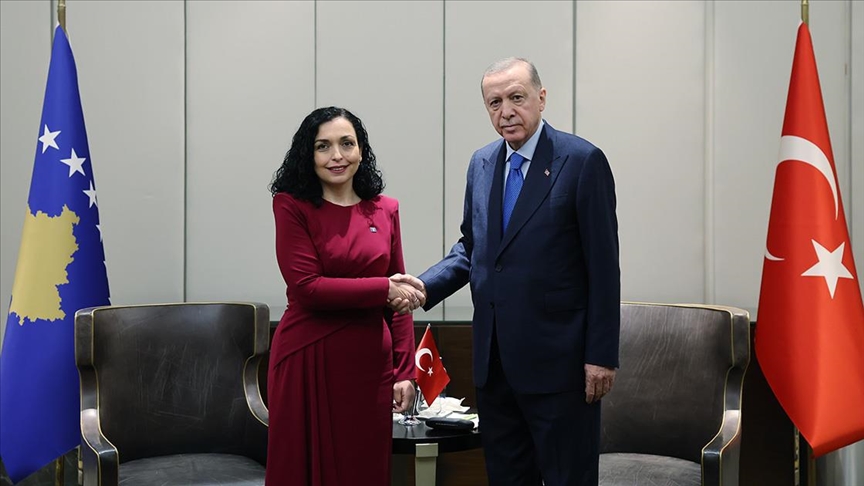 Türkiye Cumhurbaşkanı Erdoğan, Kosova Cumhurbaşkanı Osmani-Sadriu ile görüştü