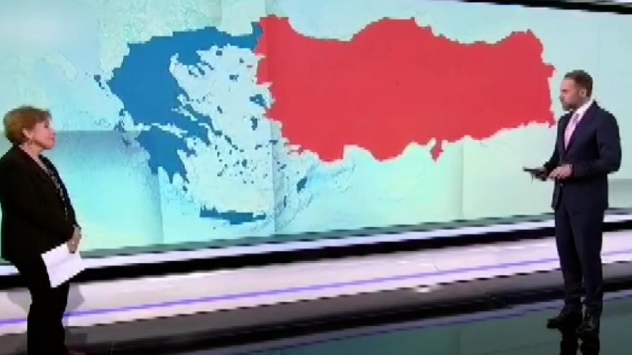 Yunan Devlet Televizyonu, Trakya’yı “Yunan” renklerinde gösterdiği grafiği düzeltti