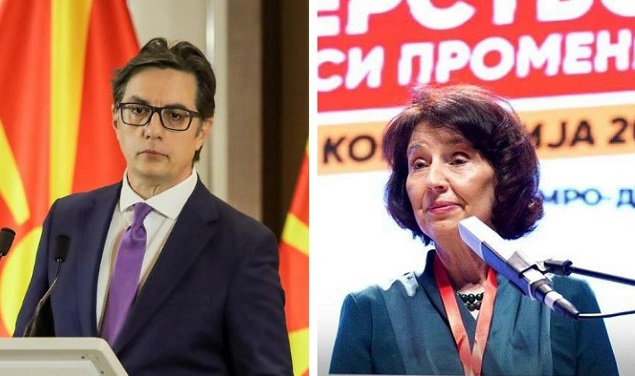 Cumhurbaşkanı adayları Pendarovski ve Davkova kısa süre içinde 10 biner imza topladı