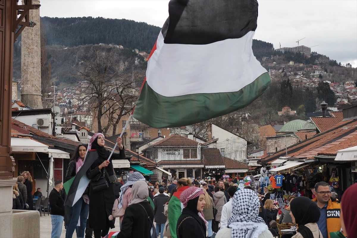 Saraybosna’da İsrail’in Gazze saldırıları protesto edildi